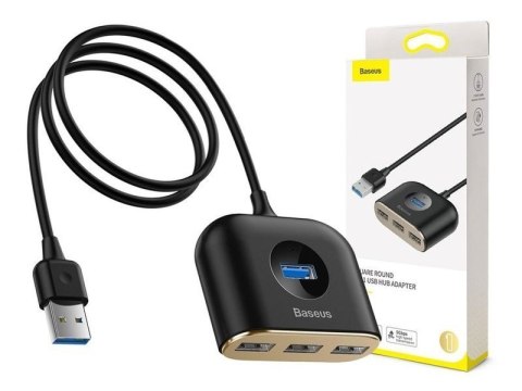 Baseus Baseus Square Round 4w1 HUB Adapter 1x USB 3.0 3x USB 2.0 micro 1m Black Baseus Baseus Square Round 4w1 HUB Adapter 1x USB 3.0 3x USB 2.0 micro 1m Black