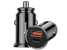 Baseus Baseus ładowarka samochodowa USB QC 4.0 USB-C PD 3.0 PPS 30W Black