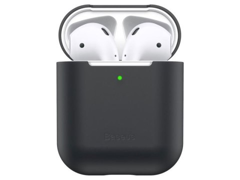 Baseus Baseus silikonowe etui na słuchawki Apple AirPods 1/2 case black Baseus Baseus silikonowe etui na słuchawki Apple AirPods 1/2 case black
