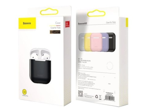 Baseus Baseus silikonowe etui na słuchawki Apple AirPods 1/2 case black Baseus Baseus silikonowe etui na słuchawki Apple AirPods 1/2 case black