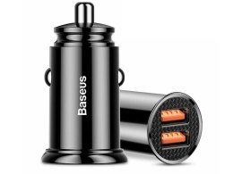 Baseus Ładowarka samochodowa Baseus Dual Quick QC 3.0 2x USB 30W black