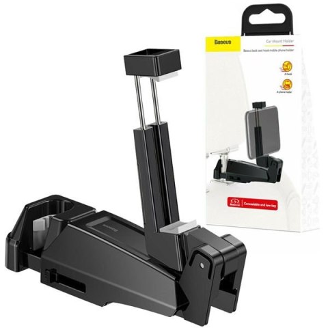 Baseus Uchwyt samochodowy wieszak hak Baseus do telefonu 6,5 na zagłówek black Baseus Uchwyt samochodowy wieszak hak Baseus do telefonu 6,5 na zagłówek black