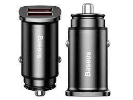 Baseus Ultraszybka ładowarka samochodowa Baseus QC 2x USB 30W czarna