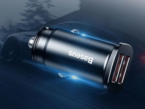 Baseus Ultraszybka ładowarka samochodowa Baseus QC 2x USB 30W czarna Baseus Ultraszybka ładowarka samochodowa Baseus QC 2x USB 30W czarna
