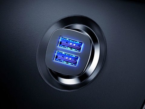 Baseus Ultraszybka ładowarka samochodowa Baseus QC 2x USB 30W czarna Baseus Ultraszybka ładowarka samochodowa Baseus QC 2x USB 30W czarna