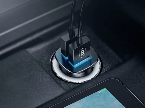 Baseus Ultraszybka ładowarka samochodowa Baseus QC 2x USB 30W czarna Baseus Ultraszybka ładowarka samochodowa Baseus QC 2x USB 30W czarna