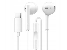 Huawei Słuchawki przewodowe do Huawei CM33 USB-C Type C mikrofon + pilot białe