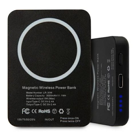 Karl Lagerfeld Powerbank indukcyjny Karl Lagerfeld KLPBMSOIBK 3000mAh MagSafe Karl Lagerfeld Powerbank indukcyjny Karl Lagerfeld KLPBMSOIBK 3000mAh MagSafe