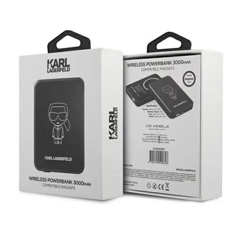 Karl Lagerfeld Powerbank indukcyjny Karl Lagerfeld KLPBMSOIBK 3000mAh MagSafe Karl Lagerfeld Powerbank indukcyjny Karl Lagerfeld KLPBMSOIBK 3000mAh MagSafe