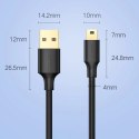 UGreen 5-pinowy pozłacany kabel UGREEN USB - mini USB 0,5m czarny (US132)