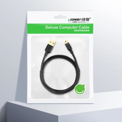 UGreen 5-pinowy pozłacany kabel UGREEN USB - mini USB 0,5m czarny (US132) UGreen 5-pinowy pozłacany kabel UGREEN USB - mini USB 0,5m czarny (US132)