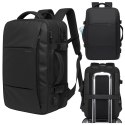 Bange Plecak podróżny Bange BackPack biznesowy plecak rozszerzalny Torba pojemna do laptopa 17.3" z portem USB Czarny