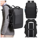 Bange Plecak podróżny Bange BackPack biznesowy plecak rozszerzalny Torba pojemna do laptopa 17.3" z portem USB Czarny