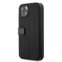 Ferrari Etui na telefon Ferrari iPhone 13 mini 5,4" czarny/black book On Track Carbon Stripe