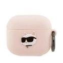 Karl Lagerfeld Etui ochronne na słuchawki Karl Lagerfeld KLA3RUNCHP do Apple AirPods 3 cover różowy/pink Silicone Choupette Head 3D