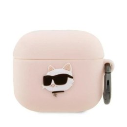 Karl Lagerfeld Etui ochronne na słuchawki Karl Lagerfeld KLA3RUNCHP do Apple AirPods 3 cover różowy/pink Silicone Choupette Head 3D