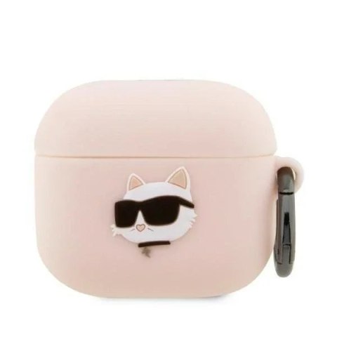 Karl Lagerfeld Etui ochronne na słuchawki Karl Lagerfeld KLA3RUNCHP do Apple AirPods 3 cover różowy/pink Silicone Choupette Head 3D Karl Lagerfeld Etui ochronne na słuchawki Karl Lagerfeld KLA3RUNCHP do Apple AirPods 3 cover różowy/pink Silicone Choupette Head 3D