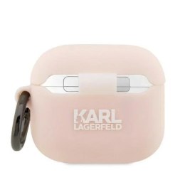 Karl Lagerfeld Etui ochronne na słuchawki Karl Lagerfeld KLA3RUNCHP do Apple AirPods 3 cover różowy/pink Silicone Choupette Head 3D