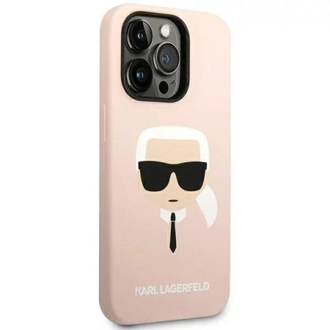 Karl Lagerfeld Etui ochronne na telefon Karl Lagerfeld KLHCP14LSLKHLP do Apple iPhone 14 Pro 6,1" hardcase różowy/pink Silicone Karl`s Head Karl Lagerfeld Etui ochronne na telefon Karl Lagerfeld KLHCP14LSLKHLP do Apple iPhone 14 Pro 6,1" hardcase różowy/pink Silicone Karl`s Head