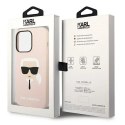 Karl Lagerfeld Etui ochronne na telefon Karl Lagerfeld KLHCP14LSLKHLP do Apple iPhone 14 Pro 6,1" hardcase różowy/pink Silicone Karl`s Head