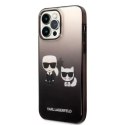 Karl Lagerfeld Etui ochronne na telefon Karl Lagerfeld KLHCP14LTGKCK do Apple iPhone 14 Pro 6,1" hardcase czarny/black Gradient Ikonik Karl & C
