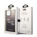 Karl Lagerfeld Etui ochronne na telefon Karl Lagerfeld KLHCP14LTGKCK do Apple iPhone 14 Pro 6,1" hardcase czarny/black Gradient Ikonik Karl & C