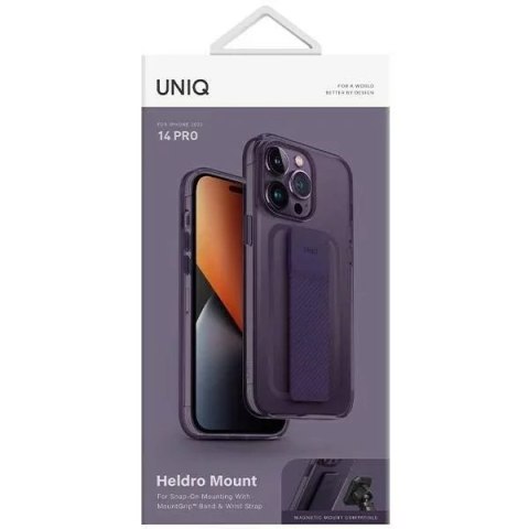 UNIQ Etui na telefon UNIQ Heldro Mount do Apple iPhone 14 Pro 6,1" fioletowy/fig purple UNIQ Etui na telefon UNIQ Heldro Mount do Apple iPhone 14 Pro 6,1" fioletowy/fig purple