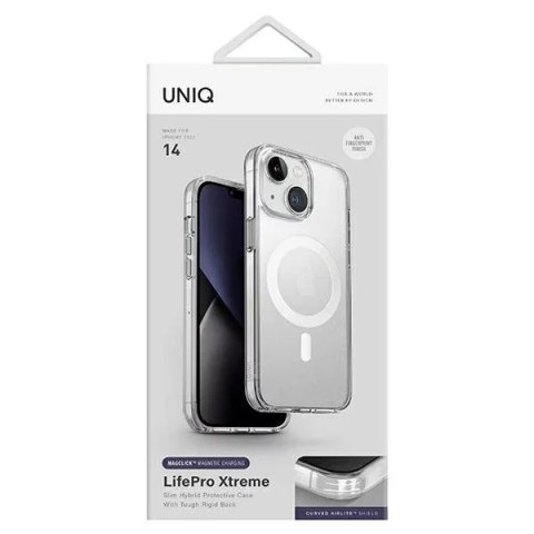 UNIQ Etui na telefon UNIQ LifePro Xtreme do Apple iPhone 14 6,1" Magclick Charging przeźroczysty/frost clear UNIQ Etui na telefon UNIQ LifePro Xtreme do Apple iPhone 14 6,1" Magclick Charging przeźroczysty/frost clear