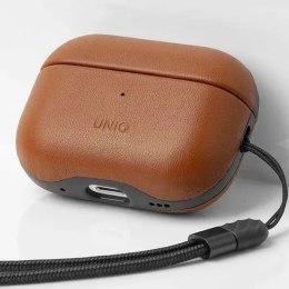 UNIQ Etui ochronne na słuchawki UNIQ Terra do AirPods Pro 2 gen. Genuine Leather brązowy/toffee brown