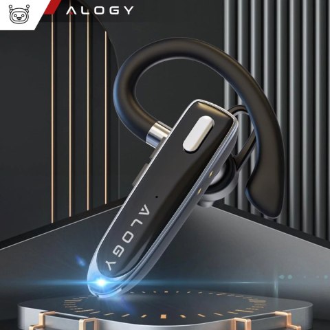 Alogy Słuchawka Bluetooth dla kierowcy bezprzewodowa zestaw z etui ładującym zestaw słuchawkowy Alogy Czarna Alogy Słuchawka Bluetooth dla kierowcy bezprzewodowa zestaw z etui ładującym zestaw słuchawkowy Alogy Czarna