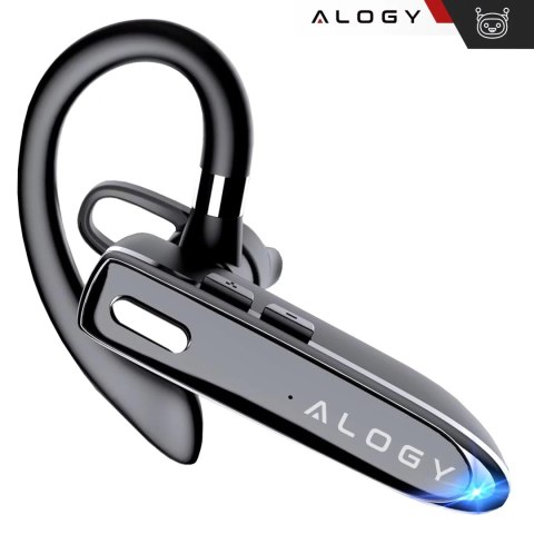 Alogy Słuchawka Bluetooth dla kierowcy bezprzewodowa zestaw z etui ładującym zestaw słuchawkowy Alogy Czarna Alogy Słuchawka Bluetooth dla kierowcy bezprzewodowa zestaw z etui ładującym zestaw słuchawkowy Alogy Czarna