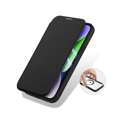 Dux Ducis Etui Dux Ducis Skin X Pro do Apple iPhone 15 magnetyczny pokrowiec MagSafe z klapką - czarny Dux Ducis Etui Dux Ducis Skin X Pro do Apple iPhone 15 magnetyczny pokrowiec MagSafe z klapką - czarny
