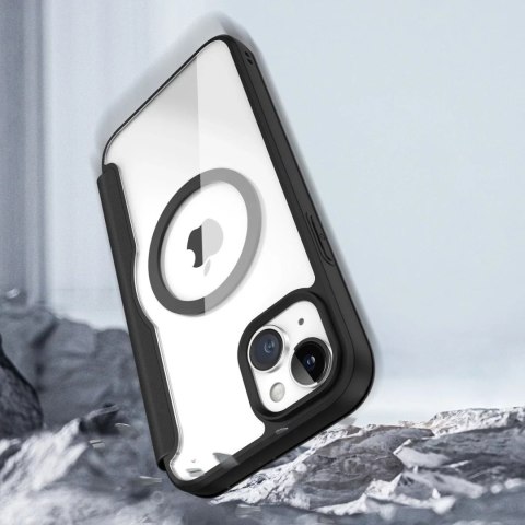 Dux Ducis Etui Dux Ducis Skin X Pro do Apple iPhone 15 magnetyczny pokrowiec MagSafe z klapką - czarny Dux Ducis Etui Dux Ducis Skin X Pro do Apple iPhone 15 magnetyczny pokrowiec MagSafe z klapką - czarny