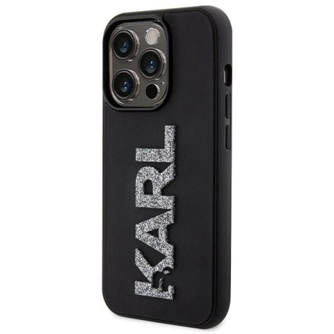 Karl Lagerfeld Etui Karl Lagerfeld KLHCP15L3DMBKCK do iPhone 15 Pro 6.1" czarny/black hardcase 3D Rubber Glitter Logo Karl Lagerfeld Etui Karl Lagerfeld KLHCP15L3DMBKCK do iPhone 15 Pro 6.1" czarny/black hardcase 3D Rubber Glitter Logo