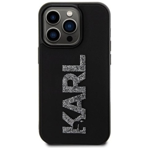 Karl Lagerfeld Etui Karl Lagerfeld KLHCP15L3DMBKCK do iPhone 15 Pro 6.1" czarny/black hardcase 3D Rubber Glitter Logo Karl Lagerfeld Etui Karl Lagerfeld KLHCP15L3DMBKCK do iPhone 15 Pro 6.1" czarny/black hardcase 3D Rubber Glitter Logo