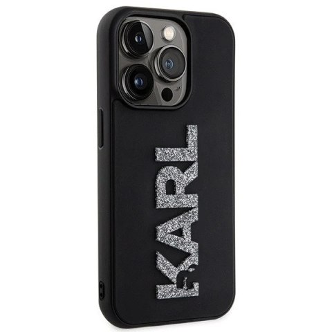 Karl Lagerfeld Etui Karl Lagerfeld KLHCP15L3DMBKCK do iPhone 15 Pro 6.1" czarny/black hardcase 3D Rubber Glitter Logo Karl Lagerfeld Etui Karl Lagerfeld KLHCP15L3DMBKCK do iPhone 15 Pro 6.1" czarny/black hardcase 3D Rubber Glitter Logo