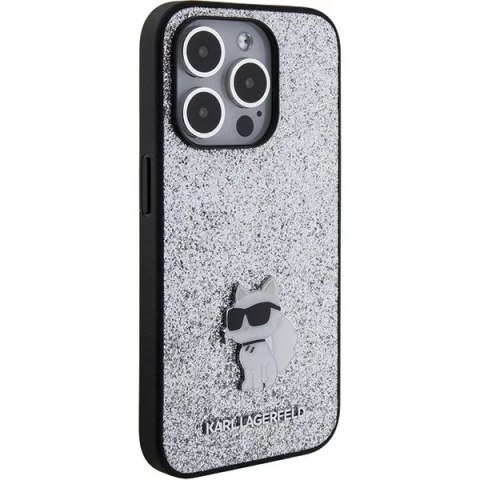 Karl Lagerfeld Etui Karl Lagerfeld KLHCP15LGCNPSG do iPhone 15 Pro 6.1" srebrny/silver hardcase Fixed Glitter Choupette Logo Metal Pin Karl Lagerfeld Etui Karl Lagerfeld KLHCP15LGCNPSG do iPhone 15 Pro 6.1" srebrny/silver hardcase Fixed Glitter Choupette Logo Metal Pin