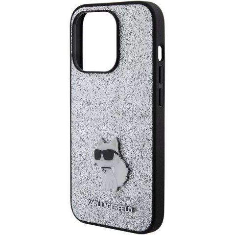 Karl Lagerfeld Etui Karl Lagerfeld KLHCP15LGCNPSG do iPhone 15 Pro 6.1" srebrny/silver hardcase Fixed Glitter Choupette Logo Metal Pin Karl Lagerfeld Etui Karl Lagerfeld KLHCP15LGCNPSG do iPhone 15 Pro 6.1" srebrny/silver hardcase Fixed Glitter Choupette Logo Metal Pin