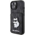 Karl Lagerfeld Etui Karl Lagerfeld KLHCP15SSAKCNSCK do iPhone 15 6.1" czarny/black hardcase Saffiano Cardslots and Stand Monogram Choupette