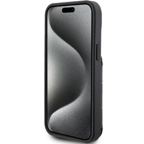 Karl Lagerfeld Etui Karl Lagerfeld KLHCP15SSAKCNSCK do iPhone 15 6.1" czarny/black hardcase Saffiano Cardslots and Stand Monogram Choupette Karl Lagerfeld Etui Karl Lagerfeld KLHCP15SSAKCNSCK do iPhone 15 6.1" czarny/black hardcase Saffiano Cardslots and Stand Monogram Choupette