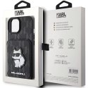Karl Lagerfeld Etui Karl Lagerfeld KLHCP15SSAKCNSCK do iPhone 15 6.1" czarny/black hardcase Saffiano Cardslots and Stand Monogram Choupette