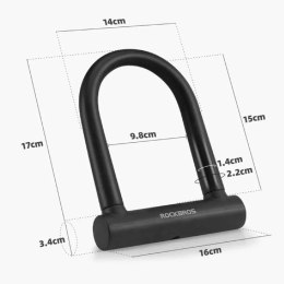 RockBros Zapięcie rowerowe Rockbros RKS610-BK U-lock - czarne