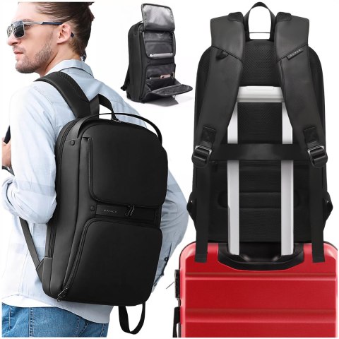 Bange Plecak wodoodporny Bange torba na laptopa 15.6" akcesoria podróżny 48x30x12.5 cm do pracy szkoły samolotu męski damski USB i USB Bange Plecak wodoodporny Bange torba na laptopa 15.6" akcesoria podróżny 48x30x12.5 cm do pracy szkoły samolotu męski damski USB i USB