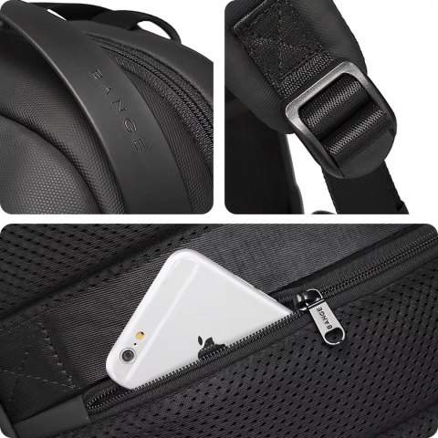 Bange Plecak wodoodporny Bange torba na laptopa 15.6" akcesoria podróżny 48x30x12.5 cm do pracy szkoły samolotu męski damski USB i USB Bange Plecak wodoodporny Bange torba na laptopa 15.6" akcesoria podróżny 48x30x12.5 cm do pracy szkoły samolotu męski damski USB i USB