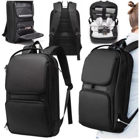Bange Plecak wodoodporny Bange torba na laptopa 15.6" akcesoria podróżny 48x30x12.5 cm do pracy szkoły samolotu męski damski USB i USB Bange Plecak wodoodporny Bange torba na laptopa 15.6" akcesoria podróżny 48x30x12.5 cm do pracy szkoły samolotu męski damski USB i USB