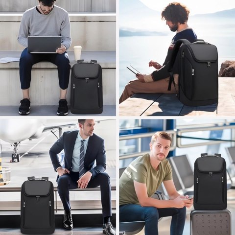 Bange Plecak wodoodporny Bange torba na laptopa 15.6" miejski podróżny 48x31x16 cm do pracy szkoły samolotu męski damski z gniazdem US Bange Plecak wodoodporny Bange torba na laptopa 15.6" miejski podróżny 48x31x16 cm do pracy szkoły samolotu męski damski z gniazdem US