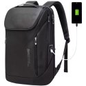 Bange Plecak wodoodporny Bange torba na laptopa 15.6" miejski podróżny 48x31x16 cm do pracy szkoły samolotu męski damski z gniazdem US
