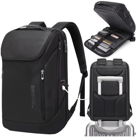 Bange Plecak wodoodporny Bange torba na laptopa 15.6" miejski podróżny 48x31x16 cm do pracy szkoły samolotu męski damski z gniazdem US Bange Plecak wodoodporny Bange torba na laptopa 15.6" miejski podróżny 48x31x16 cm do pracy szkoły samolotu męski damski z gniazdem US