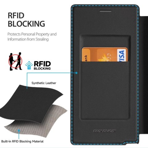 Dux Ducis Etui Dux Ducis Skin X Pro z klapką i magnetycznym ringiem na Samsung S24 Ultra - czarne Dux Ducis Etui Dux Ducis Skin X Pro z klapką i magnetycznym ringiem na Samsung S24 Ultra - czarne