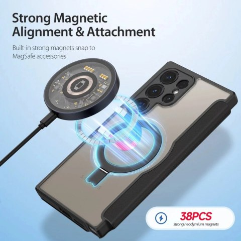 Dux Ducis Etui Dux Ducis Skin X Pro z klapką i magnetycznym ringiem na Samsung S24 Ultra - czarne Dux Ducis Etui Dux Ducis Skin X Pro z klapką i magnetycznym ringiem na Samsung S24 Ultra - czarne